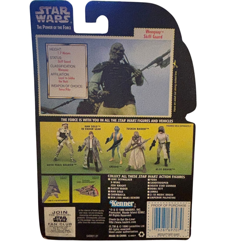 Star Wars The Power‎ of the Force Weequay Skiff Guard Action Figure 1996 New - Picture 2 of 16